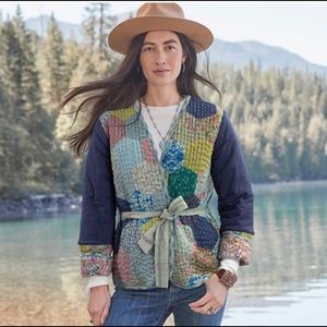 New Sundance quilted patchwork jacket L